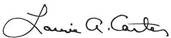 Laurie A. Carter signature