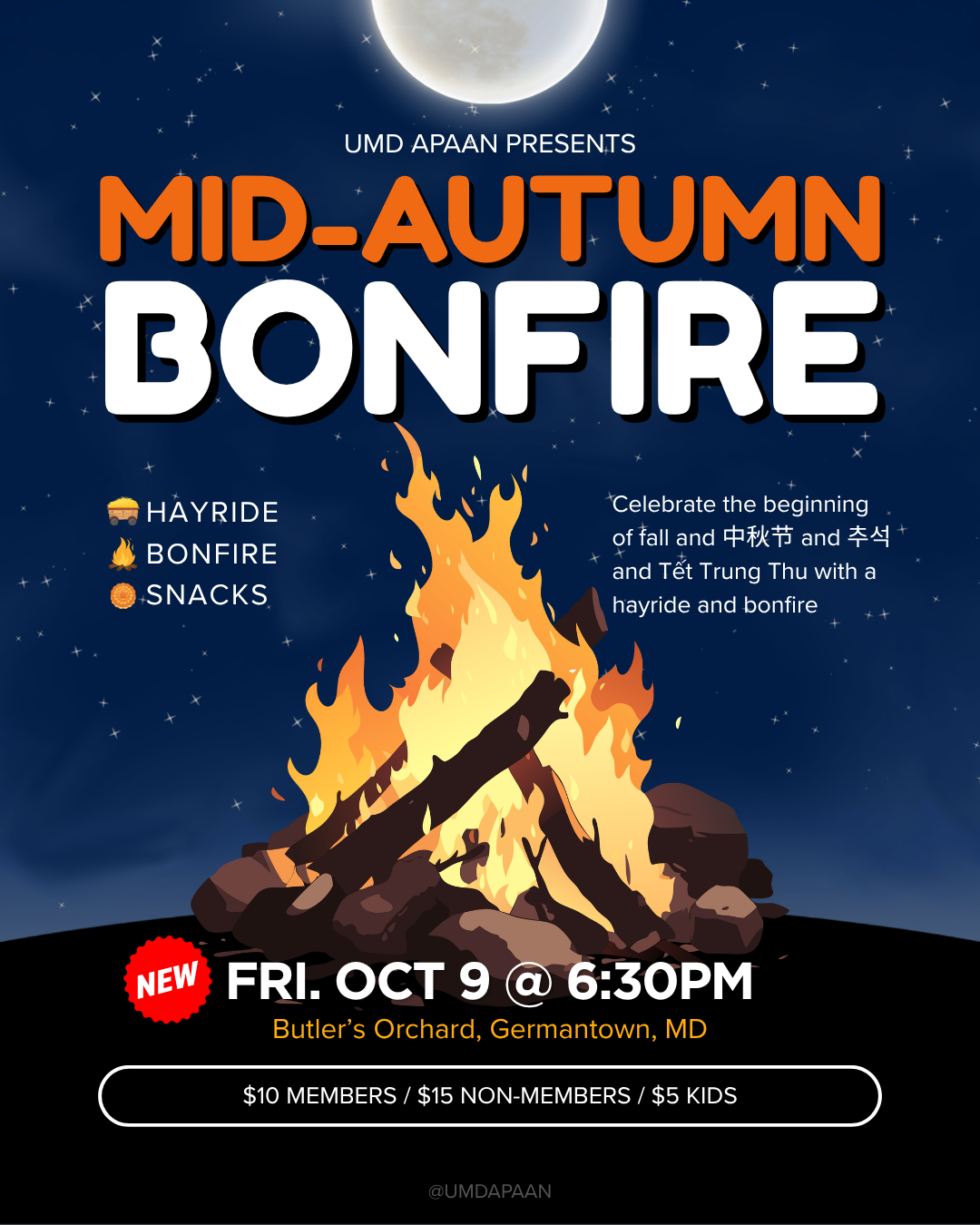 Mid-Autumn Bonfire. Hayride. Bonfire. Snacks Mid-Autumn Bonfire. Hayride. Bonfire. Snacks